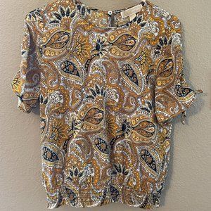 NWT - Michael Kors Marigold Blouse - Size small - Beautiful fall colors!